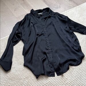 H&M Men's Casual Black Button Down Shirt